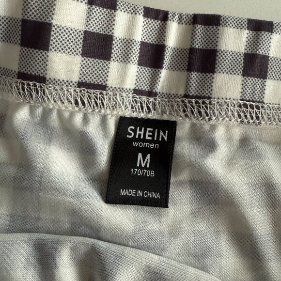 SHEIN | Gingham skirt | Medium | Black & White | Slight Stretch - Picture 4 of 5